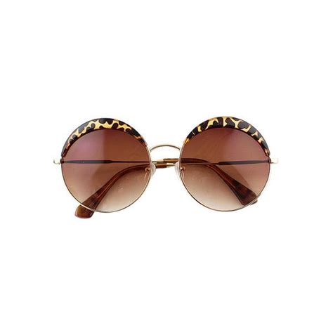 oversized round glasses leopard print.